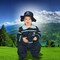 Infant Police Officer Costume Cotton Jumpsuit and Matching Hat